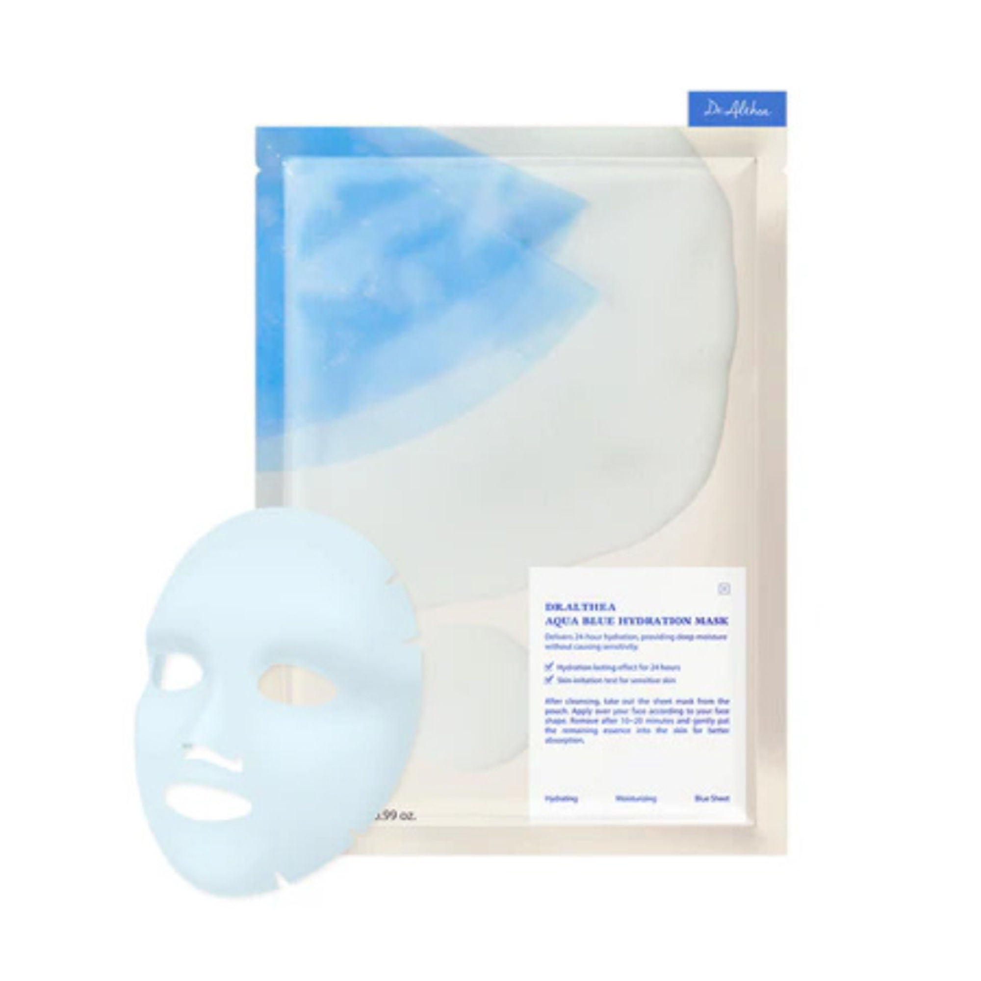 Dr.Althea Aqua Blue Hydration Mask: Deep Hydration Sheet Mask for Dehydrated Skin (Pack of 4)