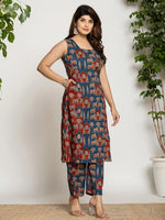 Thumbnail for Yufta Cotton A-Line Sleeveless Co-Ord Set