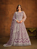 Anaita Lavender Embroidered Net Anarkali Suit - Distacart