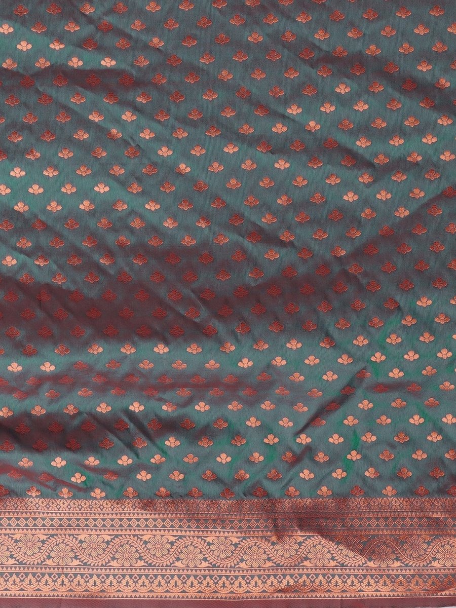 Anouk Floral Zari Banarasi Saree - Distacart