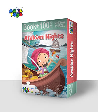 Advit Toys Arabian Nights- Jigsaw Puzzle | Educational Story Puzzle for Kids Learning & Fun (100 Pieces + Educational Fun Fact Book Inside) - Dista