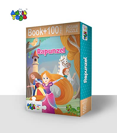 Advit Toys Rapunzel - Jigsaw Puzzle | Story Theme Puzzle for Kids & Toddlers 4+ Years (100 Pieces + Educational Fun Fact Book Inside) - Dista