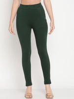 Thumbnail for TAG 7 Women Green Solid Ankle Length Leggings - Distacart