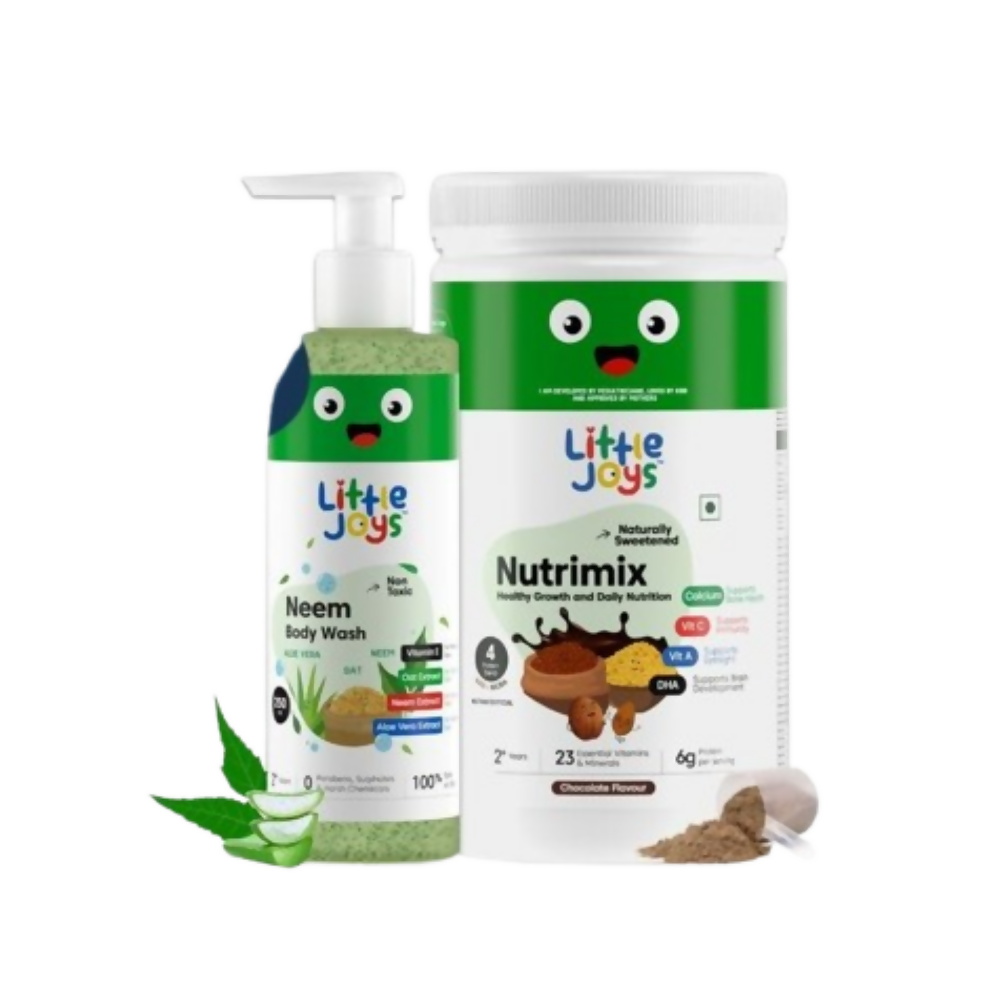 Little Joys Natural Organic & Anti-bacterial Neem Bodywash & NutriMix Nutrition Powder