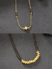 NVR Women's Set of 2 Black Gold-Polished & Beaded Mangalsutra - Distacart