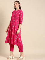 Thumbnail for Anouk Women Tropical Printed Regular Kurta With Trousers - Distacart