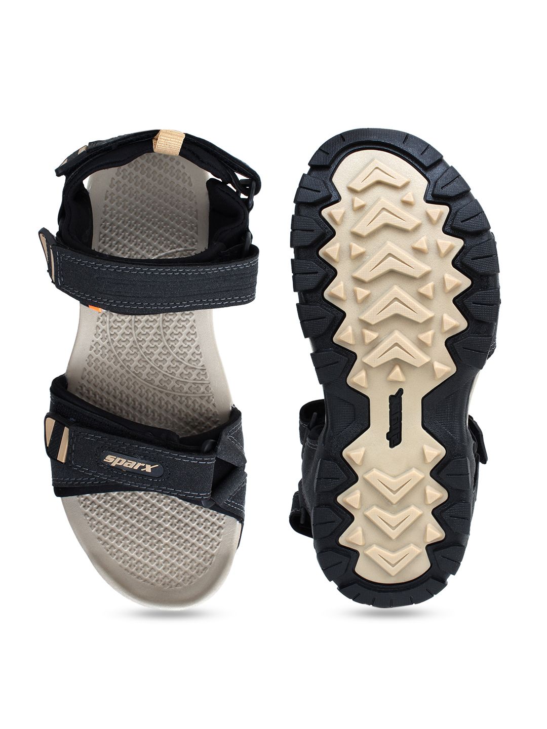 Sparx Men SS-481 Black and Beige Sports Sandals