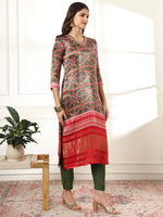 Thumbnail for Yufta Green Gajji Silk Ethnic Motifs Kurta Dupatta Pant Set