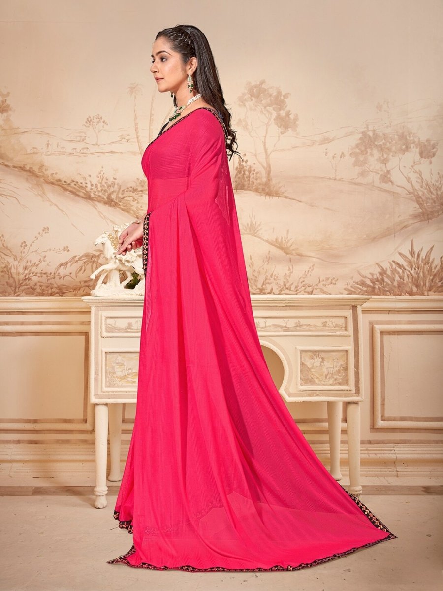 Anouk Pure Chiffon Saree - Distacart