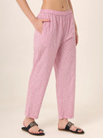Thumbnail for Yufta Pure Cotton Pink Kurta Dupatta Pant Set