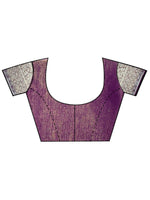 Thumbnail for Anouk Lavender & Gold Toned Zari Tussar Silk Saree - Distacart