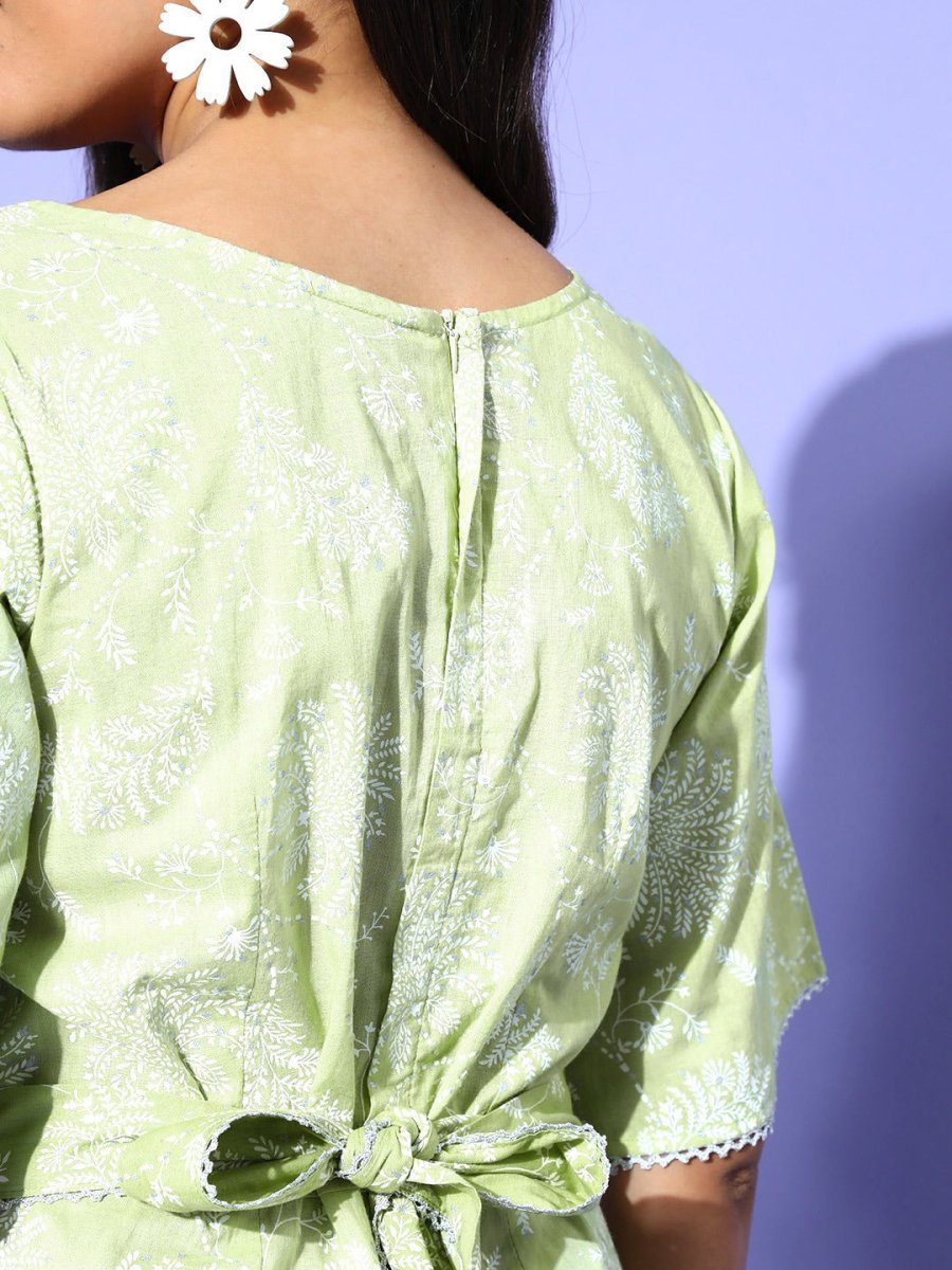 Ahalyaa Printed Cotton Basic Jumpsuit - Distacart