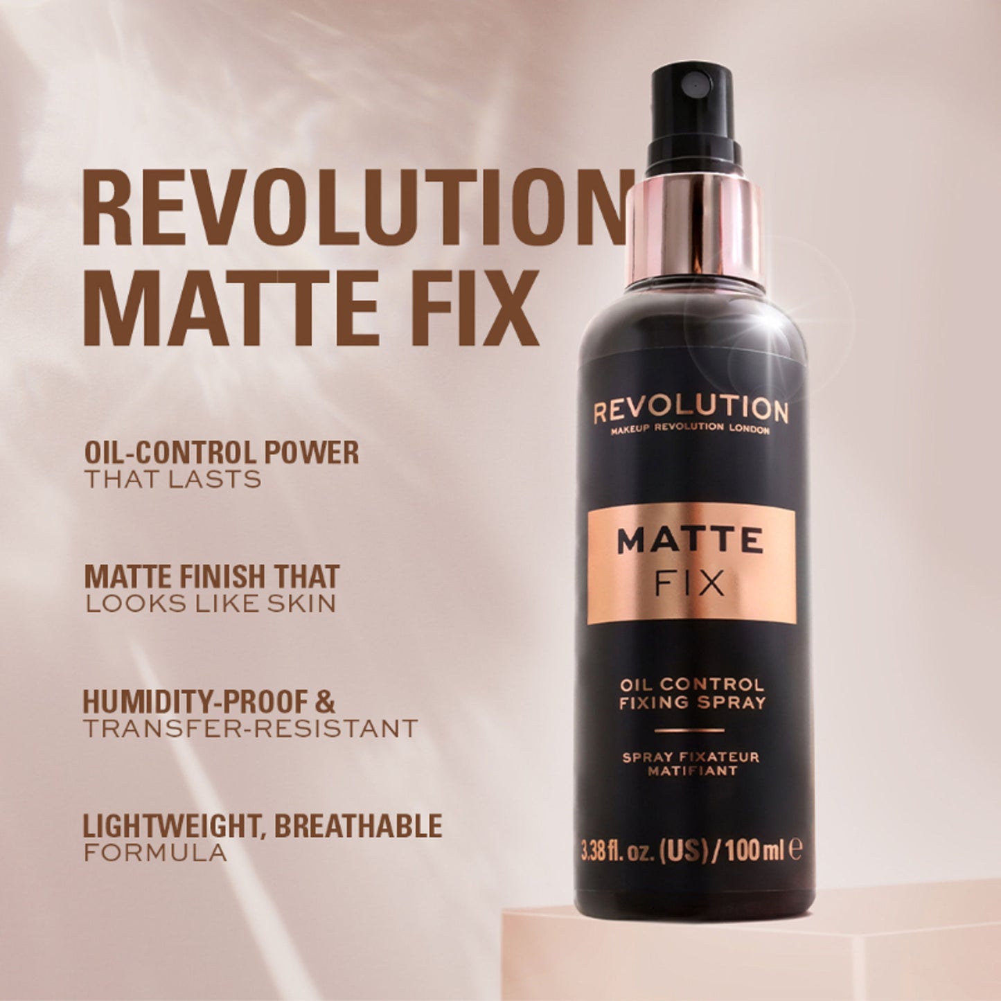 Makeup Revolution Oil Control Fixing Spray - Distacart