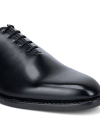 Thumbnail for LOUIS STITCH Men Jet Black Formal Wholecut Lace-Up Derby Shoes