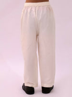Thumbnail for Lil Drama Genda Phool Mustard Kurta and White Pant Set for Boys