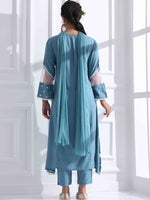 Thumbnail for Anouk Women Embroidered Regular Thread Work Kurta with Trousers & With Dupatta