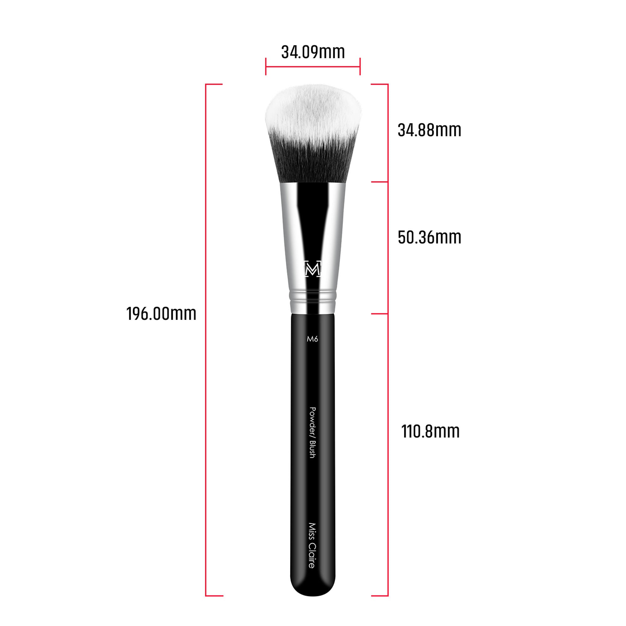 Miss Claire M6 - Powder/Blush Brush - Chrome