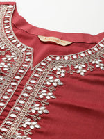 Thumbnail for Indo Era Plus Size Ethnic Motifs Embroidered Gotta Patti Kurta Set