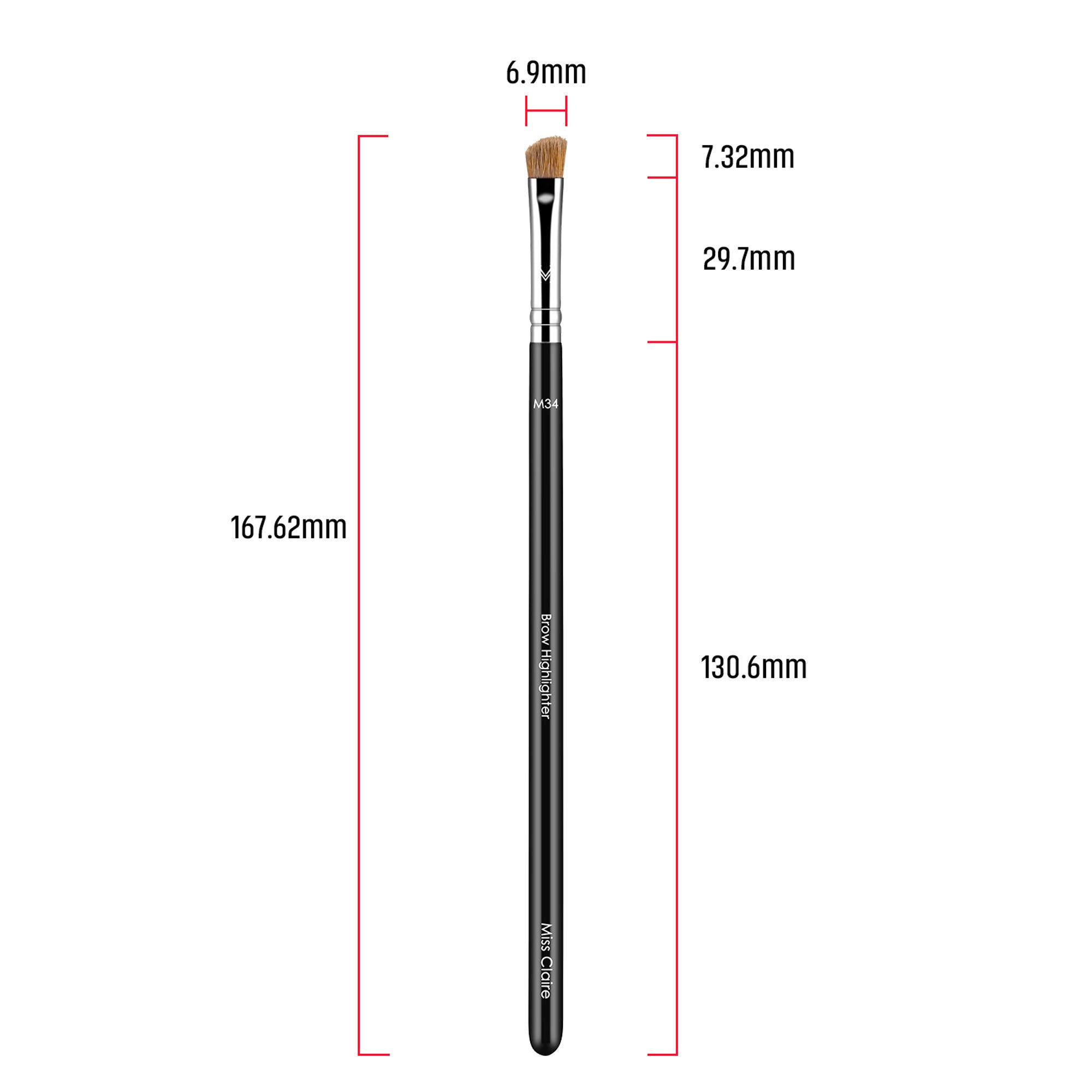 Miss Claire M34 - Brow Highlighter Brush - Chrome