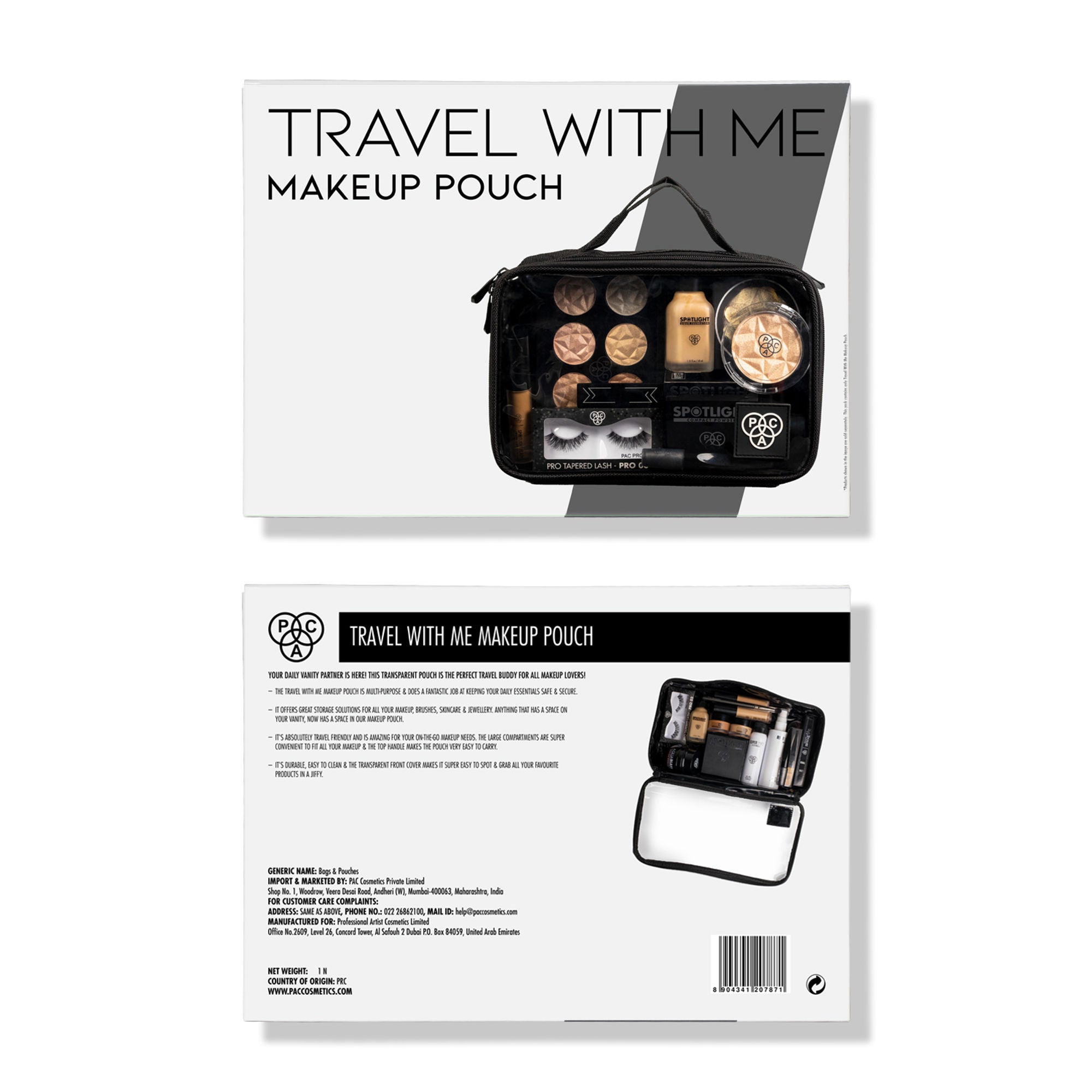 PAC Studio Travel With Me Makeup Pouch - Distacart