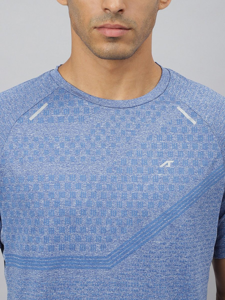 Alcis Men Heather Anti-Static Slim-Fit Round Neck Distance Running T-Shirt - Distacart