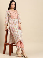 Thumbnail for All About You Women Ethnic Motifs Embroidered Gotta Patti Kurta With Trousers - Distacart