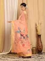 Thumbnail for Shivam Fabrics Pink Chanderi Fabric Printed Saree