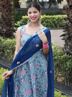 Thumbnail for Kalini Floral Printed Anarkali Kurta With Trousers & Dupatta - Distacart