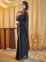 Thumbnail for kasee Beads and Stones Silk Blend Saree - Distacart