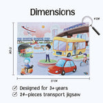 Thumbnail for Advit Toys Educational Transport Jigsaw Puzzles for Kids Age 5+ Years in Multicolour | Transport Learning Puzzle for Kids (24 Pieces + Book Inside) - Dista