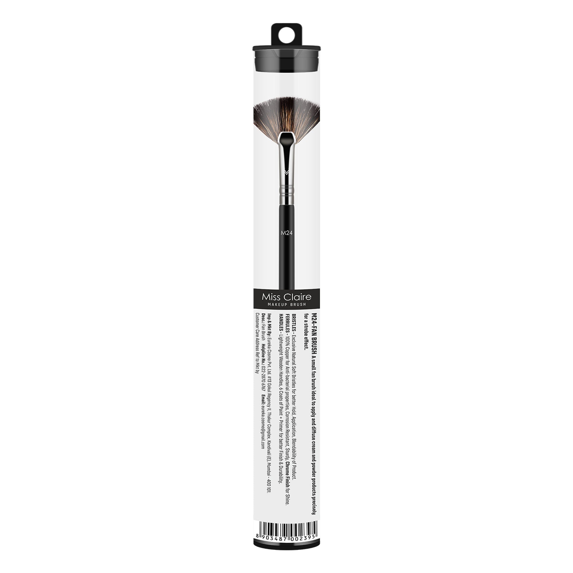 Miss Claire M24 - Fan Brush - Chrome