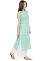 Thumbnail for Jompers Women's Green Solid Straight Kurta - Distacart