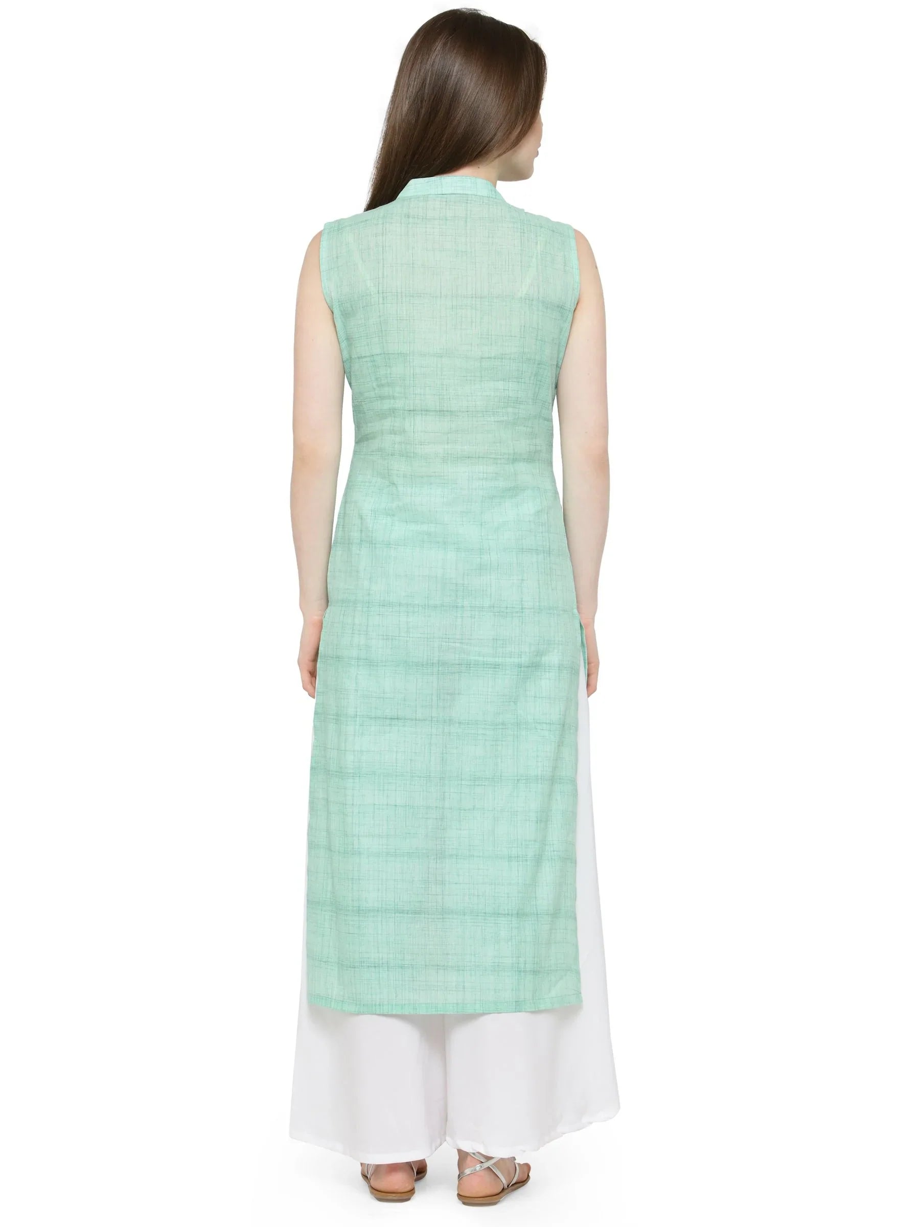 Jompers Women's Green Solid Straight Kurta - Distacart