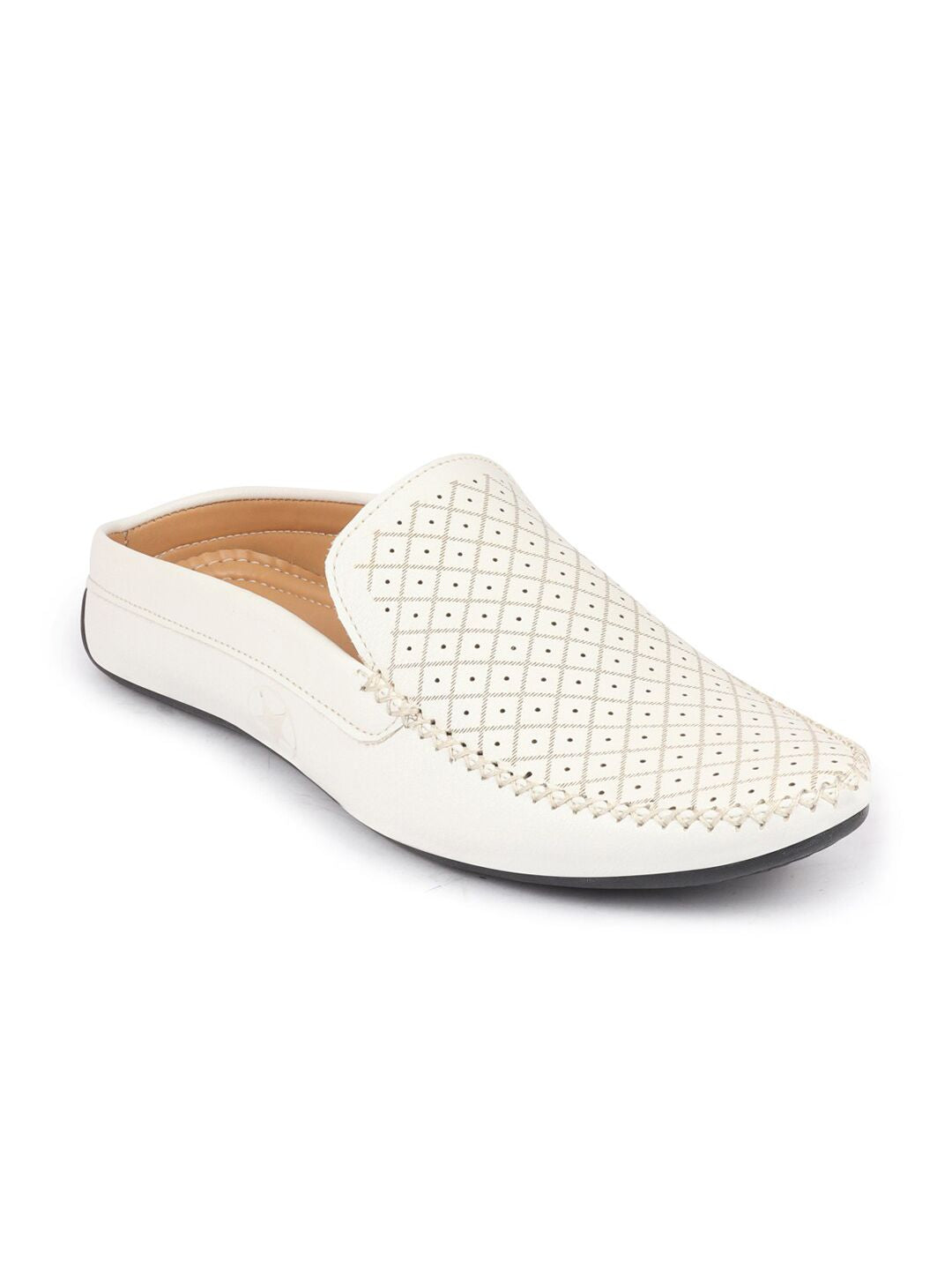 FAUSTO Men Perforations Lightweight Comfort Insole Basics Mojaris