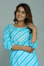 Thumbnail for Alvano Women's Stylish Cotton Blend Laheriya Kurti - Distacart