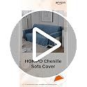 HOKIPO Chenille Sofa Cover Thick and Soft Throw 3 Seater - Dista