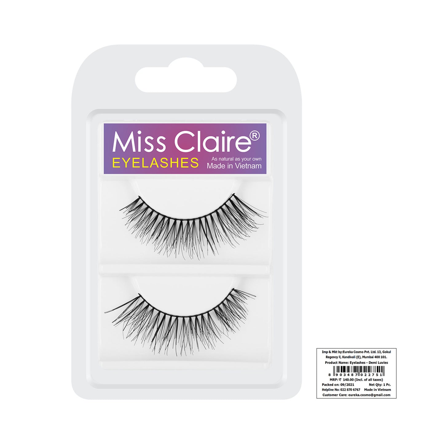 Miss Claire Eyelashes - Demi Luvies - Distacart
