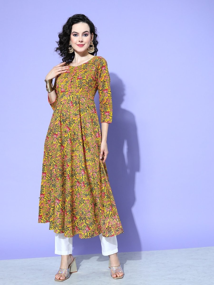 All About You Women Floral Printed Kurta - Distacart