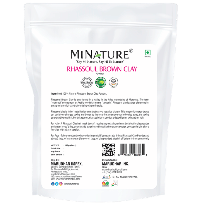 Minature Rhassoul Brown Clay Powder