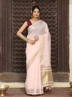 Thumbnail for Astita Light Pink Cotton Saree