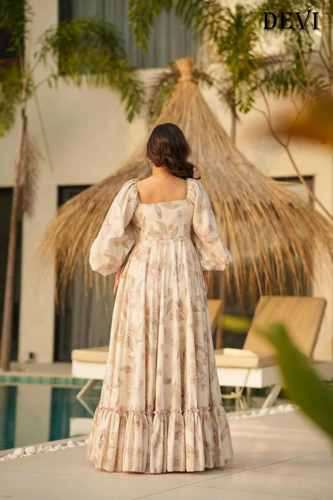 Aayaa Designer Printed Full Flared Gown - Multi Color - Distacart