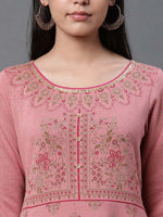 Thumbnail for AURELIA Ethnic Motifs Self Design Jacquard Maxi Ethnic Dress