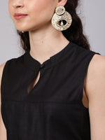 Thumbnail for Aks Floral Embroidered Thread Work Straight Kurta With Palazzos - Distacart