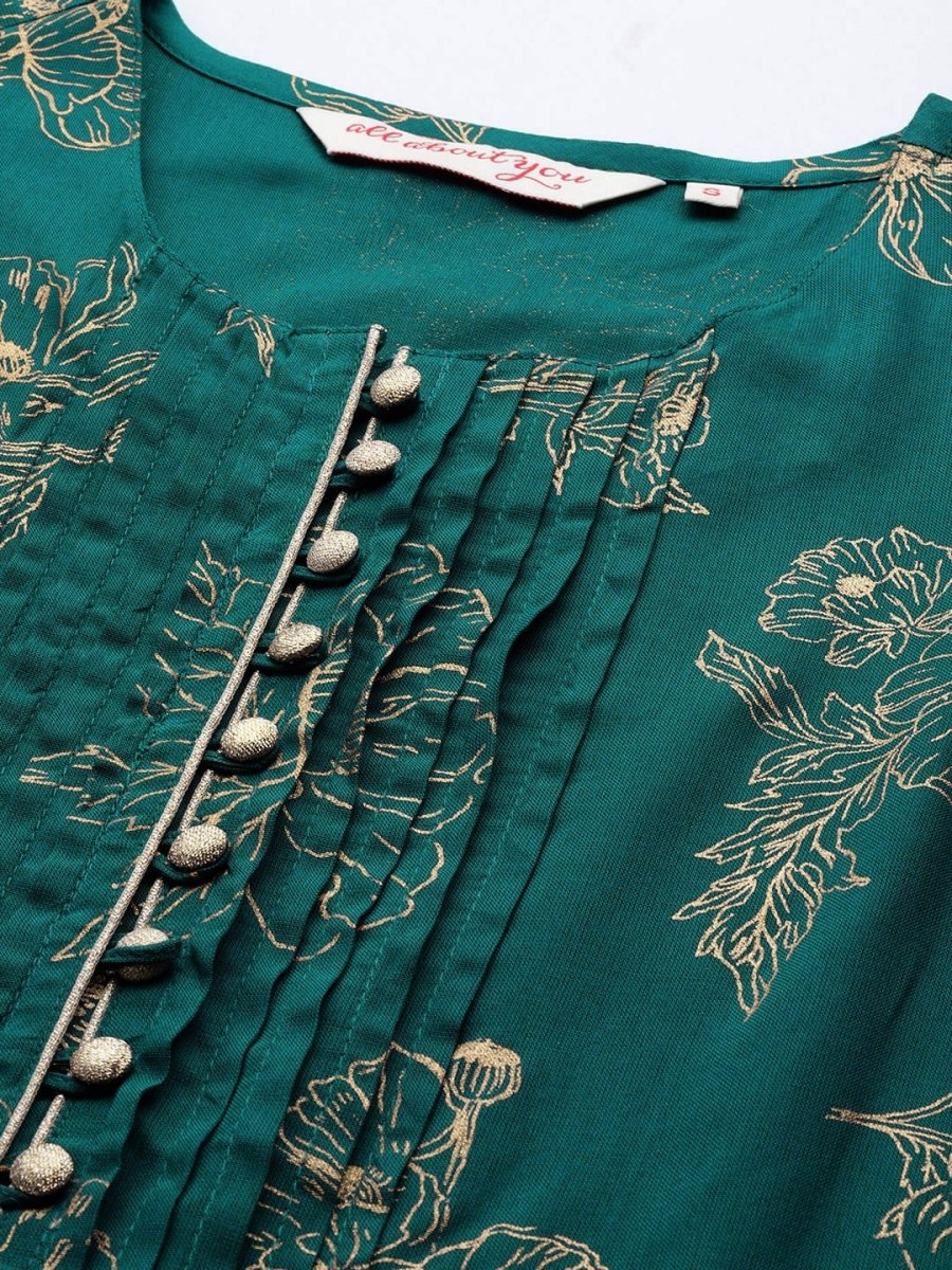 All About You Ethnic Motifs Printed Kurta with Palazzos - Distacart