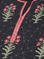 Thumbnail for Anouk Women Black Printed Kurta with Palazzos & Dupatta - Distacart