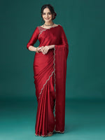 Thumbnail for kasee Beads and Stones Satin Sarees - Distacart