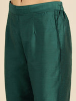 Thumbnail for All About You Women Teal Green Ethnic Motifs Kurta with Trousers - Distacart
