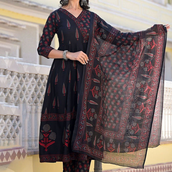 Kalini Ethnic Motifs Printed Kurta with Trousers & Dupatta - Distacart
