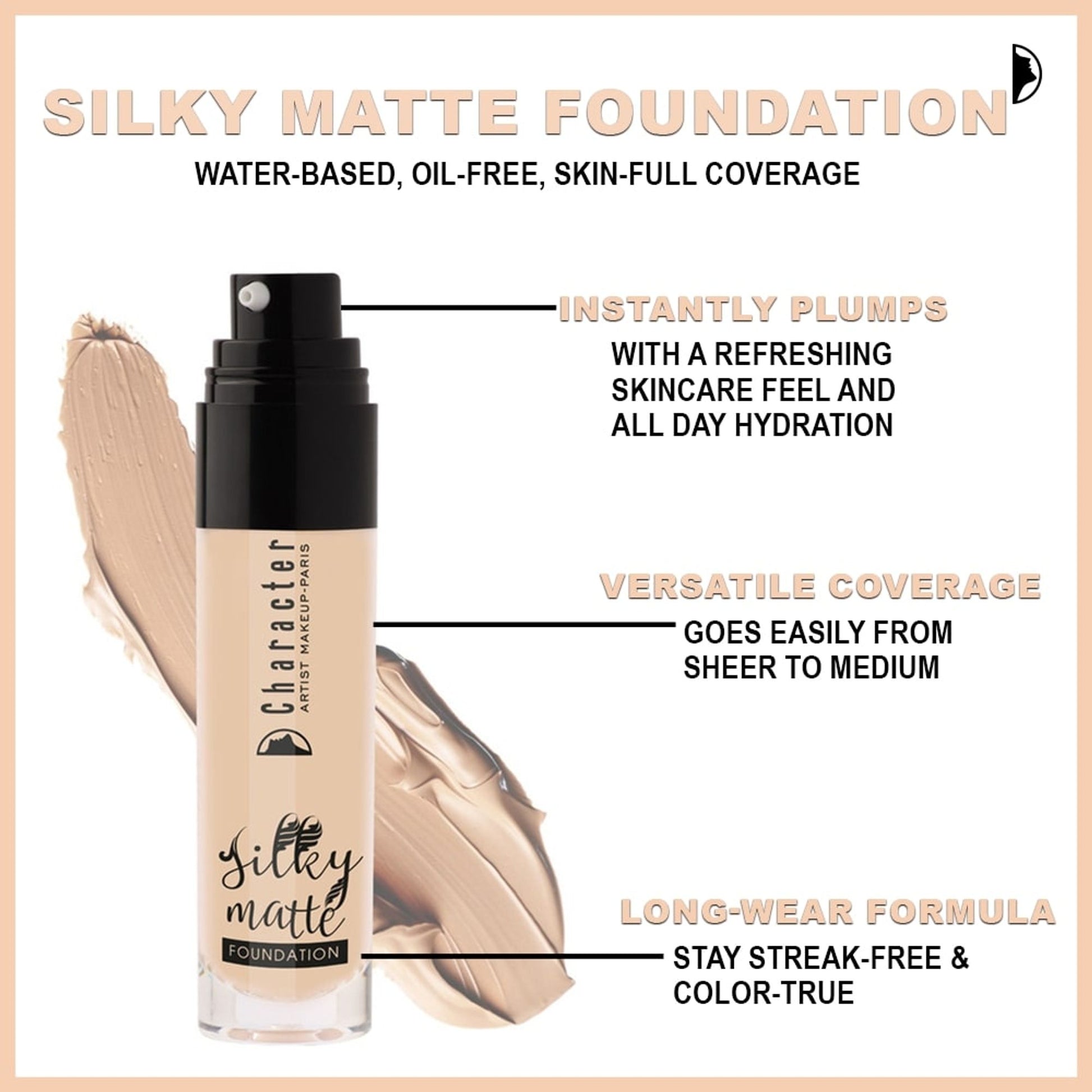Character Silky Matte Foundation - Smf009 - Distacart