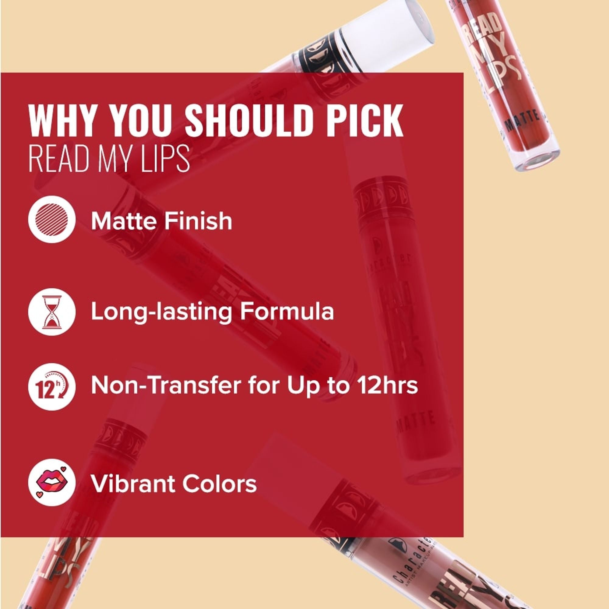 Character Read My Lips Matte Liquid Lipstick - Love Bugs 002 - Distacart